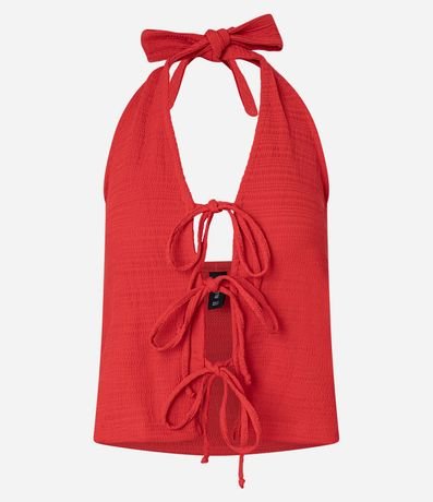 Blusa Frente Única con Amarraciones y Texturizada 6