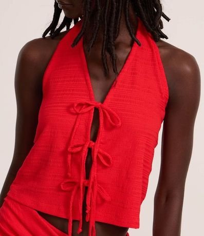 Blusa Frente Única con Amarraciones y Texturizada 4