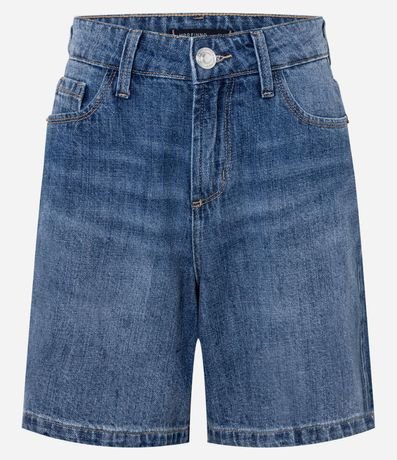 Bermuda en Jeans con Trabillas en la Cintura y Bolsillos 5