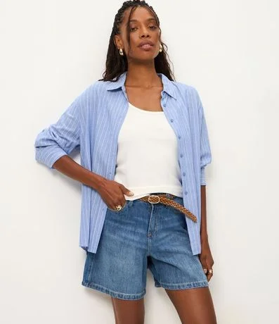 Bermuda en Jeans con Trabillas en la Cintura y Bolsillos 2