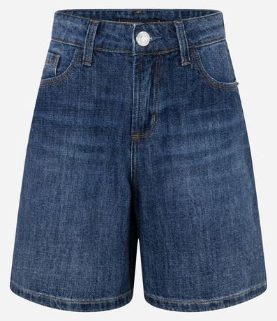 Bermuda en Jeans con Trabillas en la Cintura y Bolsillos 5