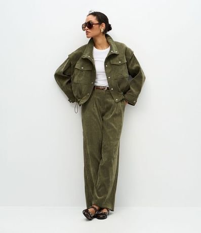 Champera de Terciopelo Cotelê con Sisa Desplazada y Tiradores 2