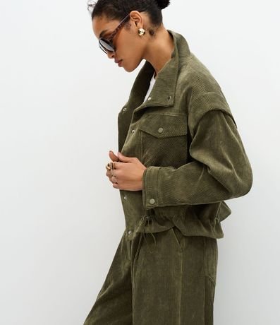 Champera de Terciopelo Cotelê con Sisa Desplazada y Tiradores 3