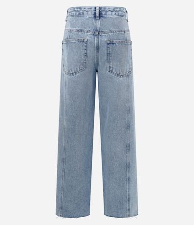 Pantalón Wide en Jeans con Lateral Deslocada 2