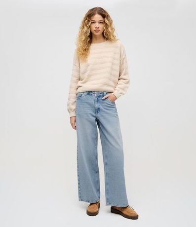 Pantalón de Jean Wide Leg con Cintura Baja 1