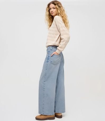 Pantalón de Jean Wide Leg con Cintura Baja 3