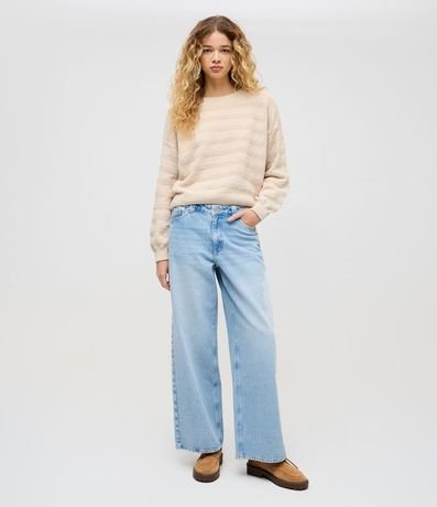 Pantalón de Jean Wide Leg con Cintura Baja 1