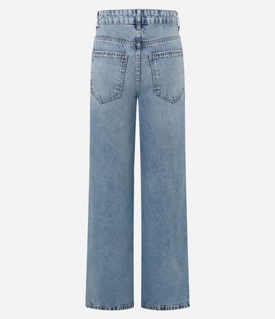 Pantalón de Jean Recto en Denim con Estampado Flor Hibiscos 7