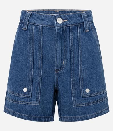 Short Mom en Jeans con Recorte en Bolsillo Carpintero 5