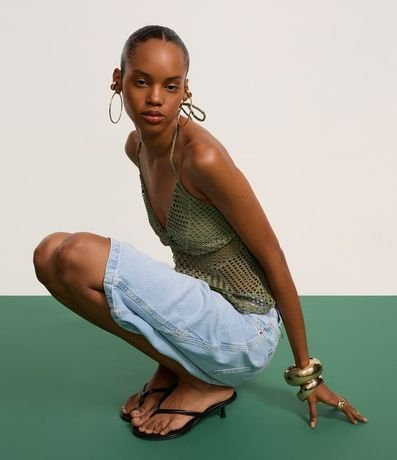 Blusa Frente Única Texturizada con Nudo y Abertura 5