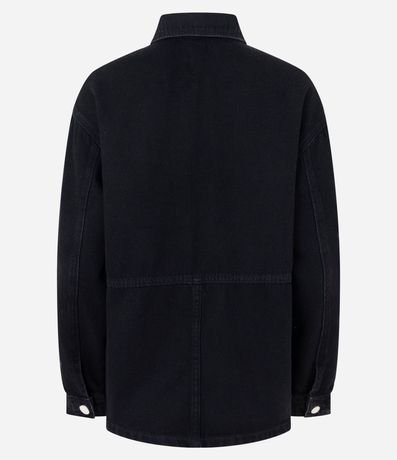 Campera Overshirt en Jeans con Tachuelas Metálicas 2