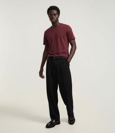 Remera Slim Básica en Algodón Manga Corta