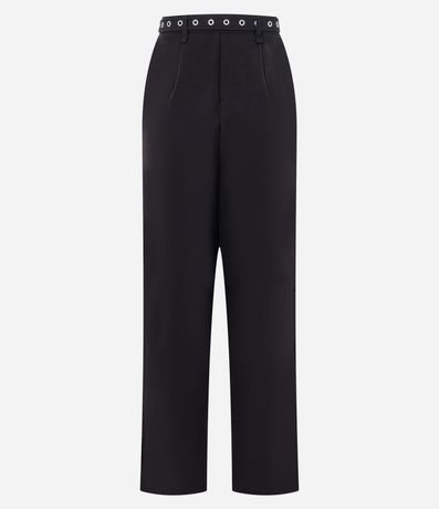 Pantalón Wide Leg Sastrería con Cinturón y Pliegues 6