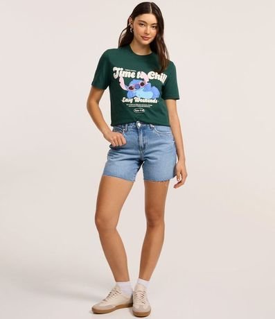 Remera T-shirt en Algodón con Estampa Stitch 2