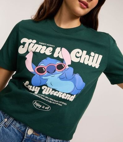 Remera T-shirt en Algodón con Estampa Stitch 4