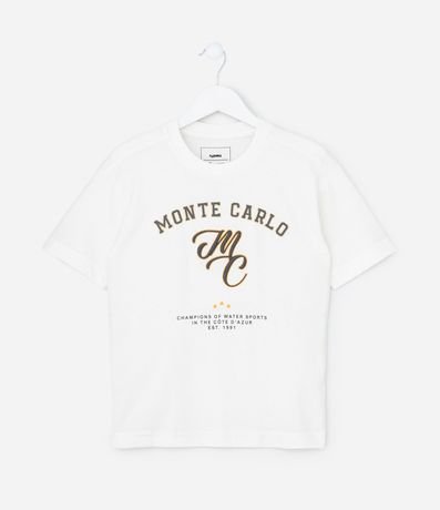 Remera Infantil con Lettering Monte Carlo – Talle 5 a 14 años