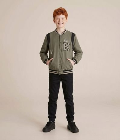 Campera Infantil Bomber College con Bordado – Talle 5 a 14 años
