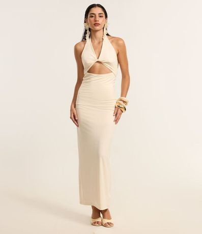 Vestido New Midi en Jersey Frente Única