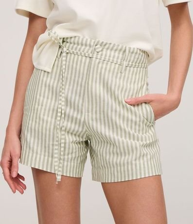 Short Sastre Cintura Alta con Rayas y Lazo 3