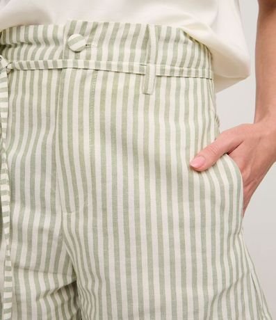 Short Sastre Cintura Alta con Rayas y Lazo 4