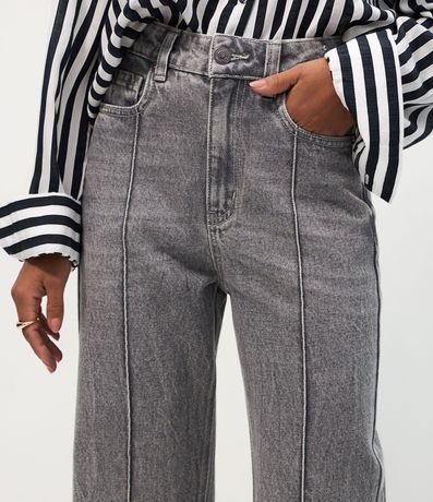 Pantalón Wide Leg en Jeans con Friso Delantero 4