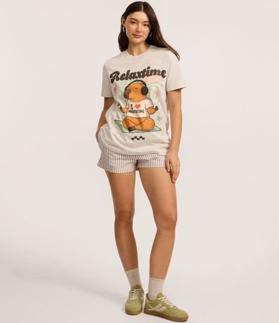 Remera T-shirt con Estampa Carpincho Relaxtime 2