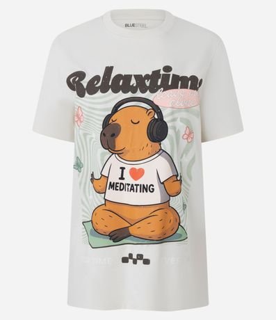 Remera T-shirt con Estampa Carpincho Relaxtime 4