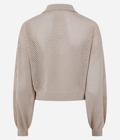 Blusa en Punto con Cuello Polo 6