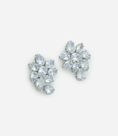 Caravana Pequeña con Forma de Hojas y Pétalos en Zirconia