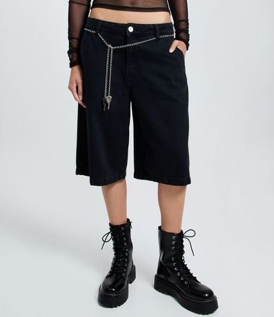 Bermuda Jorts en Jeans con Cinturón Cadena 3