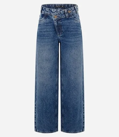 Pantalón Wide Leg en Jeans con Cintura Mediana y Cintura Traspasada 5