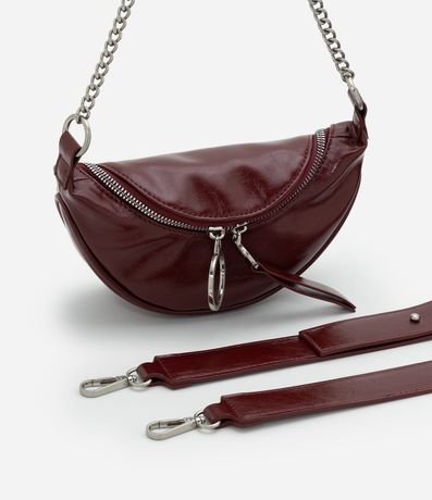 Cartera Riñonera Pequeña en PU con Correa de Cadena 8