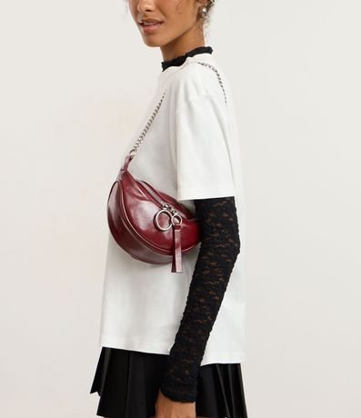 Cartera Riñonera Pequeña en PU con Correa de Cadena 9