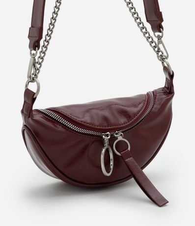 Cartera Riñonera Pequeña en PU con Correa de Cadena 2