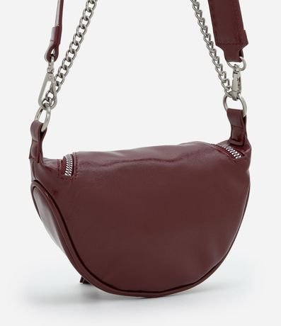 Cartera Riñonera Pequeña en PU con Correa de Cadena 3