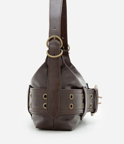 Cartera Baguette Mediana en PU con Detalles Metalizados 4