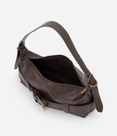 Cartera Baguette Mediana en PU con Detalles Metalizados 6