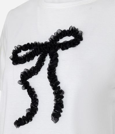 Remera T-shirt en Algodón con Lazo en Alto Relieve 2