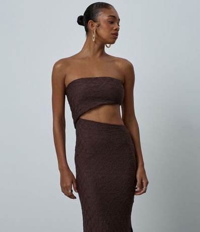 Vestido New Midi Texturizado con Cut Out 2