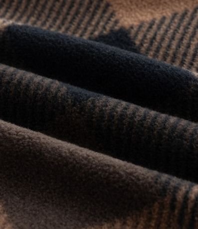 Saco Infantil en Fleece con Estampa de Cuadros y Capucha – Talle 5 a 14 años 4