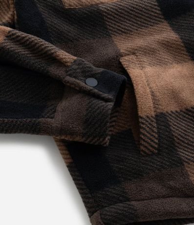 Saco Infantil en Fleece con Estampa de Cuadros y Capucha – Talle 5 a 14 años 5