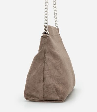 Cartera Clutch Mediano en Gamuza con Textura Crocco 2