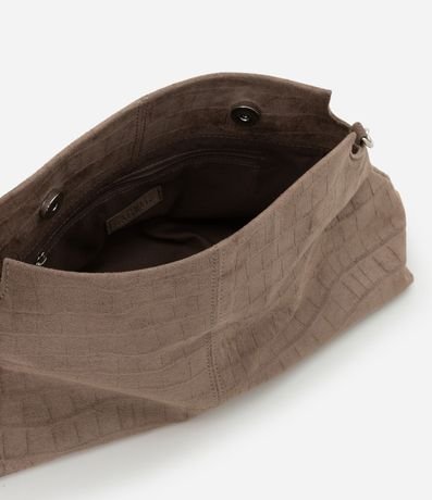 Cartera Clutch Mediano en Gamuza con Textura Crocco 5