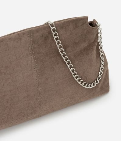 Cartera Clutch Mediano en Gamuza con Textura Crocco 6