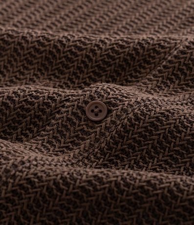 Camisa Regular con Textura y Efecto Ganchillo 9