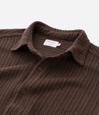 Camisa Regular con Textura y Efecto Ganchillo 10