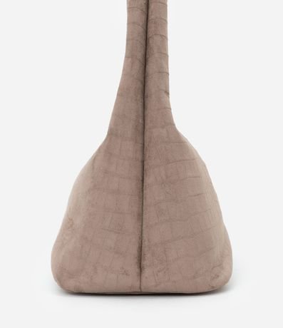 Cartera Hobo Grande en Gamuza con Textura Crocco 2