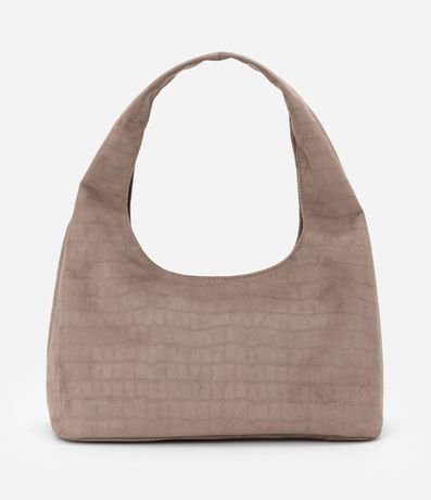 Cartera Hobo Grande en Gamuza con Textura Crocco 3