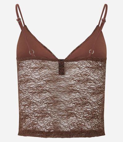 Blusa en Encaje con Bretel Fino y Textura 3