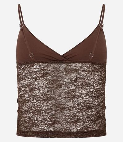 Blusa en Encaje con Bretel Fino y Textura 4